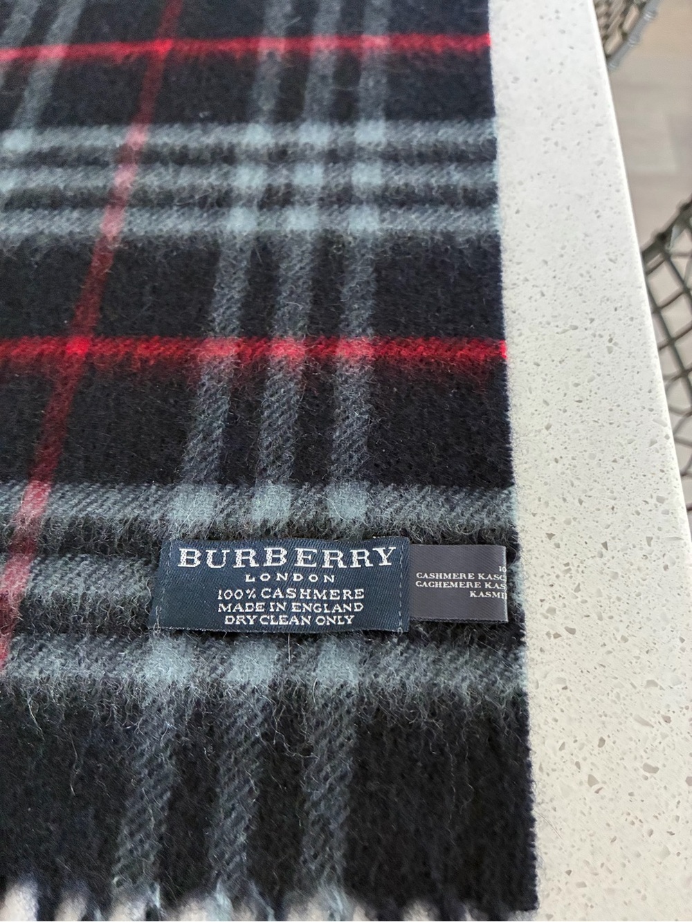 Burberry London 100% Cashmere Scarf - Made in England - Collector Quality